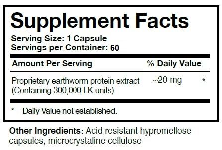 Boluoke® Lumbrokinase | RNA Supplement - 60 or 120 capsules Oral Supplement Canada RNA 