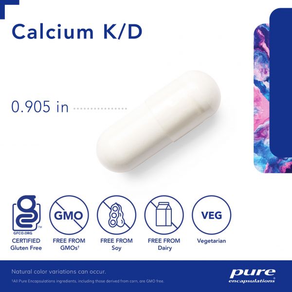 Calcium K/D | Supports Bone & Cardiovascular Health - 180 Capsules Vitamins & Supplements Pure Encapsulations 