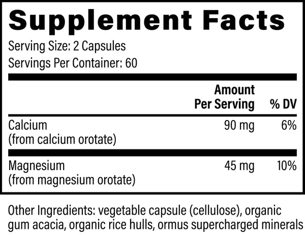 Calcium & Magnesium | Advanced 2:1 Orotate Blend - 120 Capsules Oral Supplements Global Healing 