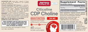 Citicoline CDP Choline | 250 mg - 60 caps Oral Supplements Jarrow Formulas 
