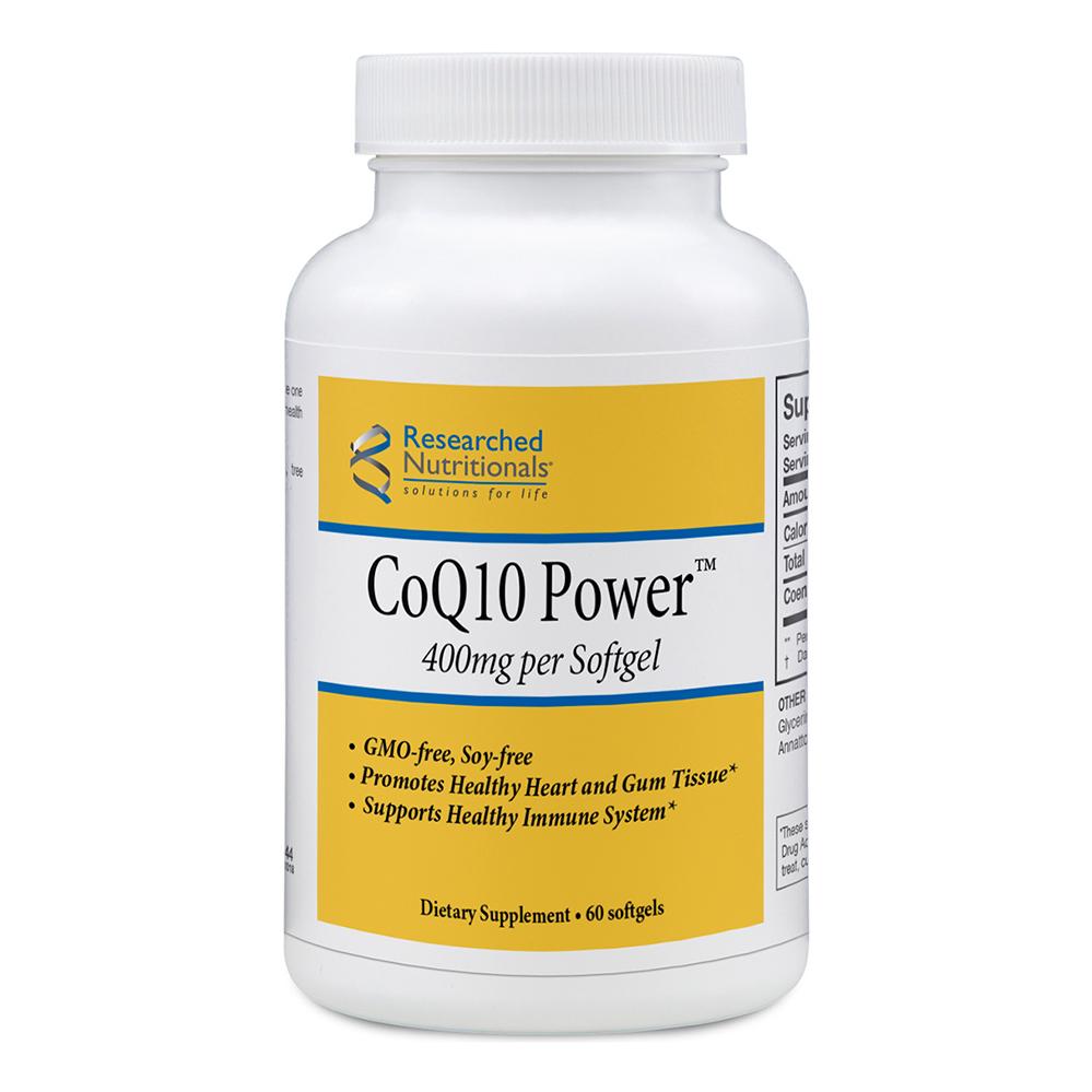 CoQ10 Power™ | 400 mg Coenzymes - 60 softgels Oral Supplement Researched Nutritionals 