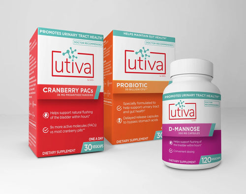 Cranberry PACs, D-Mannose & Probiotic | Bundle - 3 Items Oral Supplements Utiva 