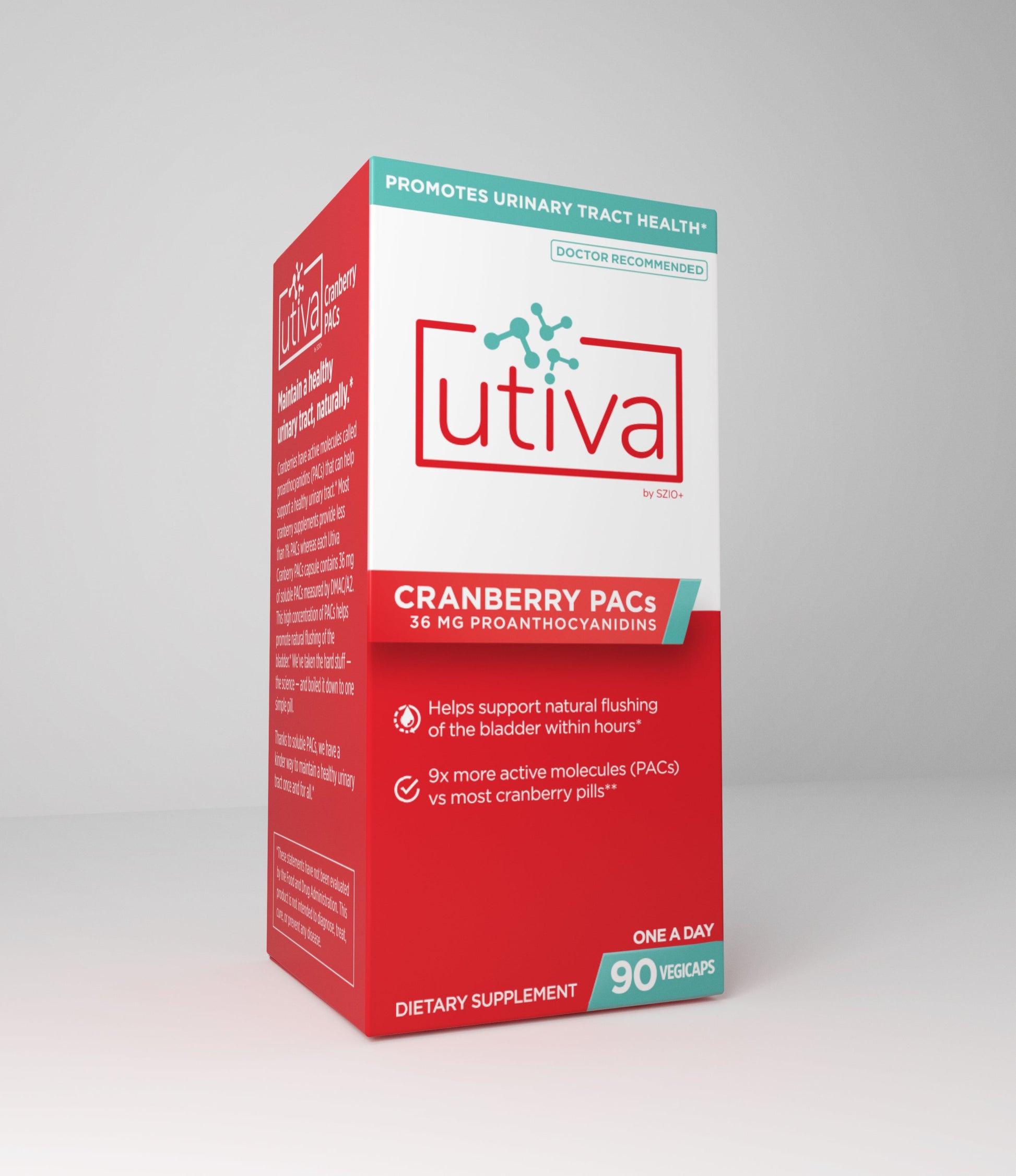 Cranberry PACs | Powerful all Natural - 30, 60 & 90 Capsules Oral Supplements Utiva 