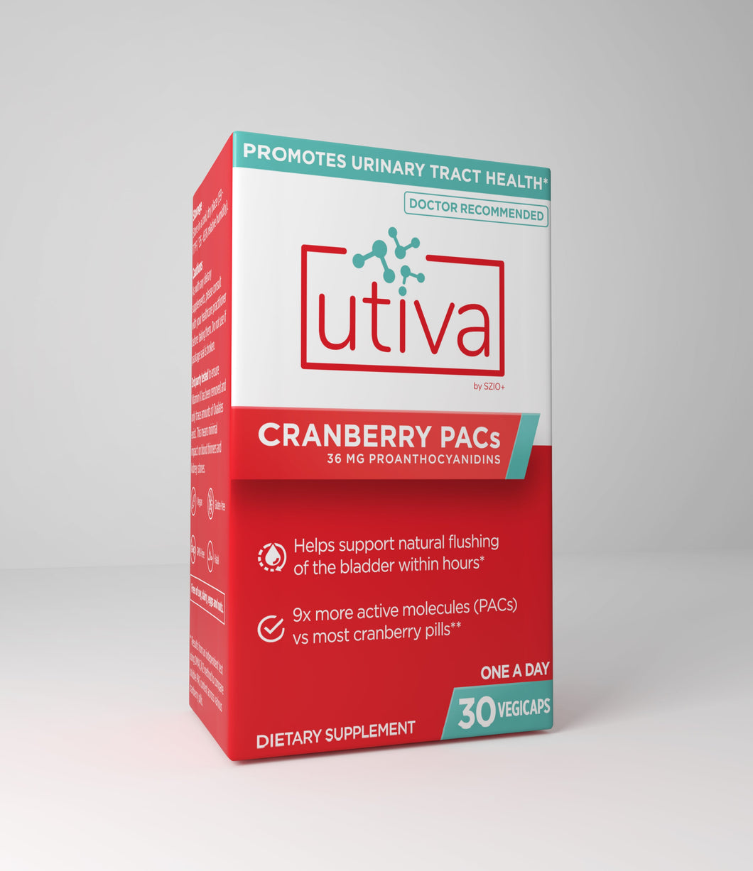 Cranberry PACs | Powerful all Natural - 30, 60 & 90 Capsules Oral Supplements Utiva 30 Capsules 