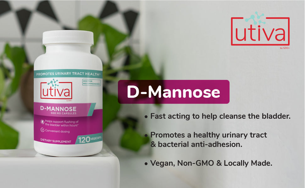 D-Mannose | 500 mg - 120 Capsules Oral Supplements Utiva 