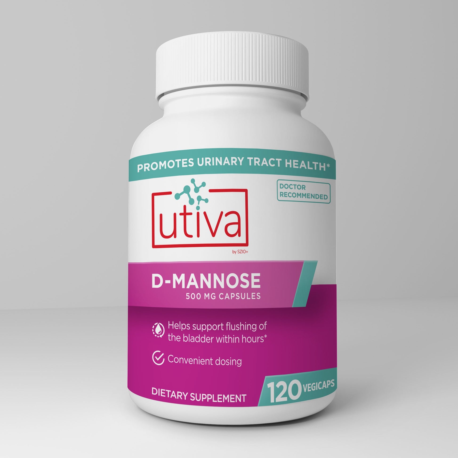 D-Mannose | 500 mg - 120 Capsules Oral Supplements Utiva 
