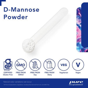 D-Mannose Powder | 100% Pure - 50 & 100 grams Oral Supplements Pure Encapsulations 
