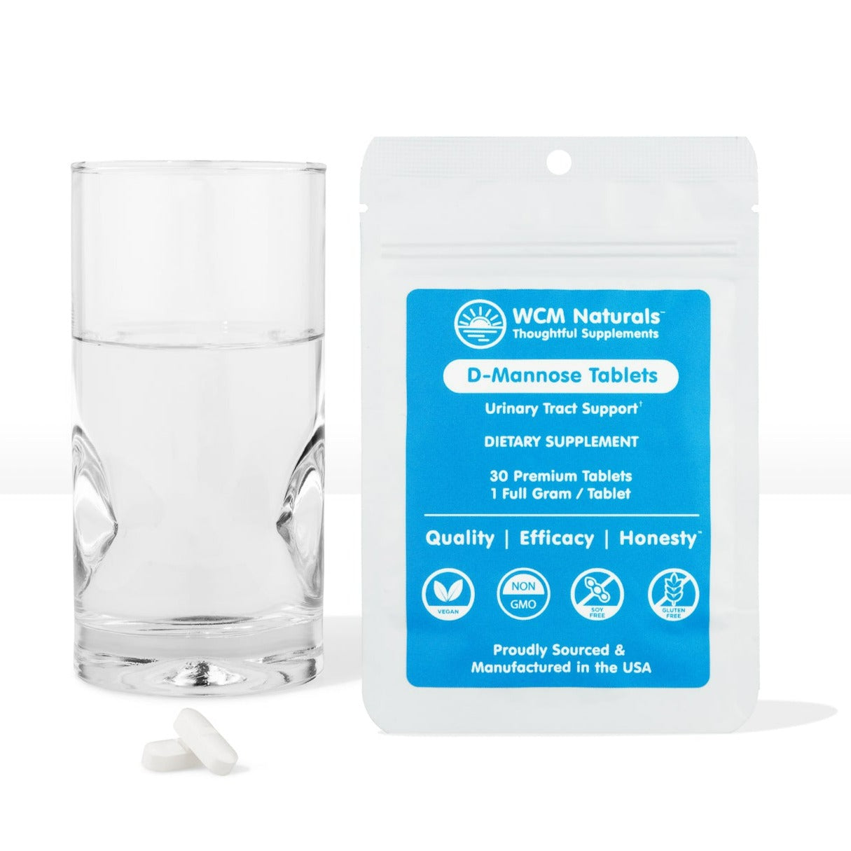 D-Mannose Tablets | Made in the USA - 30 & 60 tablets Oral Supplement West Coast Mint 
