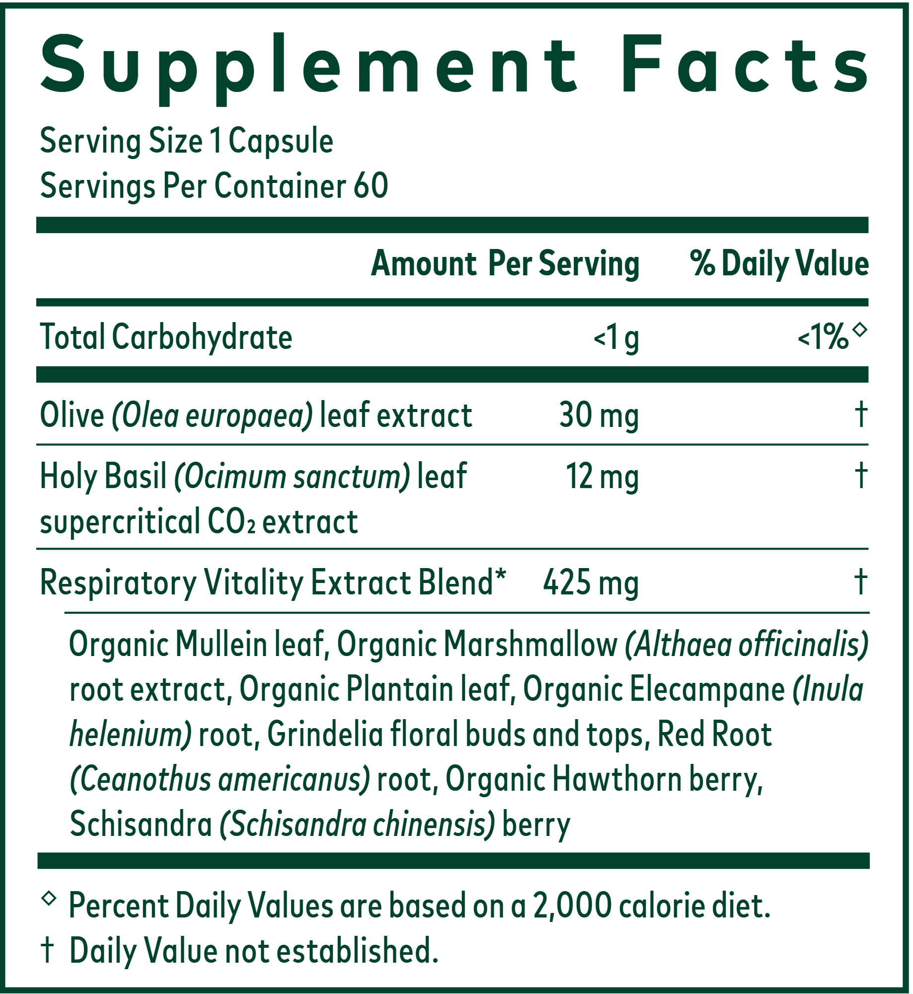 Daily Lung Formula | Liquid Phyto-Caps - 60 Capsules Oral Supplement Gaia Herbs 