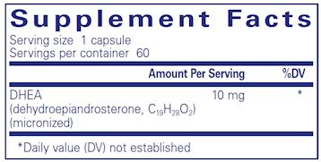 DHEA | 10 mg - 180 Capsules Oral Supplement Pure Encapsulations 