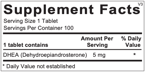 DHEA 5mg by Ortho Molecular Products - 5mg, 100 tablets Oral Supplement Ortho Molecular Products 