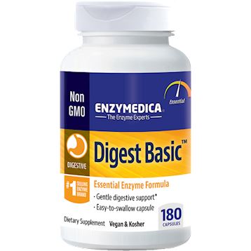Digest Basic | Gentle Digestive Support - 180 Capsules Oral Supplements Enzymedica 