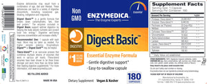 Digest Basic | Gentle Digestive Support - 180 Capsules Oral Supplements Enzymedica 