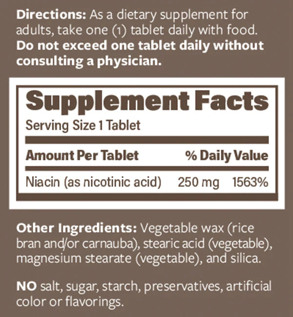 ENDUR-ACIN® Extended Release Niacin (Nicotinic Acid) | 250 mg & 500 mg - 100 Tablets Oral Supplements Endurance Products 
