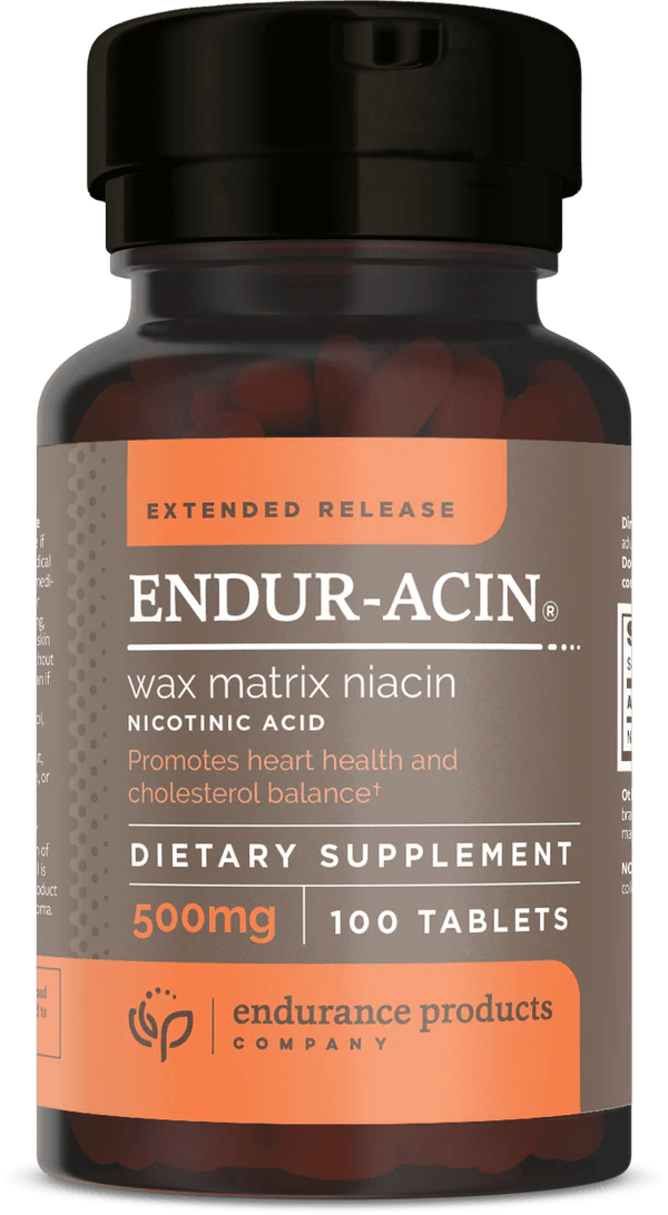 ENDUR-ACIN® Extended Release Niacin (Nicotinic Acid) | 500 mg - 100 Tablets Oral Supplements Endurance Products 