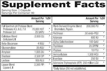 Full Spectrum Enzymes | Digestive Support - 90 Capsules Oral Supplements Dr. Mercola 