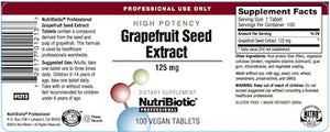 Grapefruit Seed Extract | High Potency | 125 mg - 100 Tablets Oral Supplements NutriBiotic 