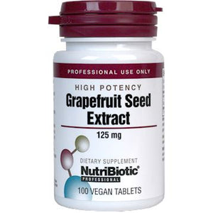 Grapefruit Seed Extract | High Potency | 125 mg - 100 Tablets Oral Supplements NutriBiotic 