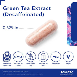 Green Tea Extract | Decaffeinated | Cellular Health - 100 mg - 120 Capsules Oral Supplements Pure Encapsulations 
