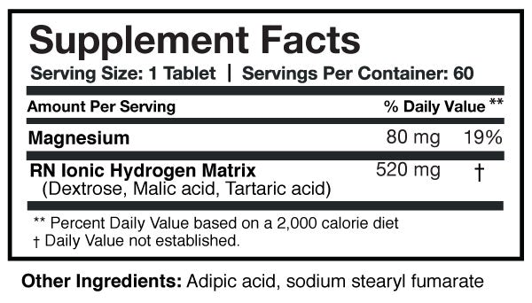 H2 Absorb | Molecular Hydrogen - 60 Tablets Oral Supplement Researched Nutritionals 