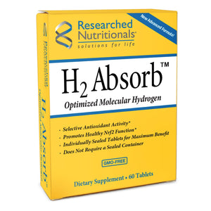 H2 Absorb | Molecular Hydrogen - 60 Tablets Oral Supplement Researched Nutritionals 