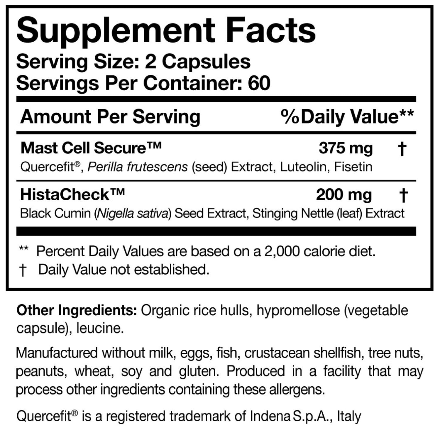 HistaQuel® | Comprehensive Mast Cell Support - 120 Capsules Vitamins & Supplements Researched Nutritionals 