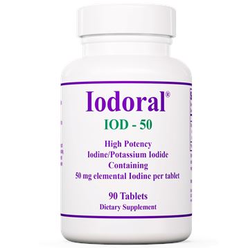 Iodoral® Iodine - Potassium Iodide | High Potency - 90 Tablets - 12.5 mg & 50 mg Oral Supplements Allergy Research Group 50 mg 