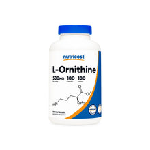 Load image into Gallery viewer, L-Ornithine | L-alpha-Amino Acids - 500 mg - 180 Capsules Oral Supplements NutriCost 