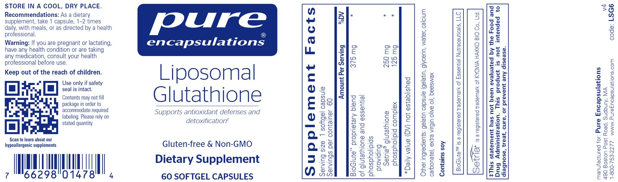 liposomal glutathione pure Amazon.com: Pure Encapsulations Liposomal Glutathione - Immune Support &  Liver Detox* - Antioxidant Protection - with Setria Glutathione - Non-GMO main image 1