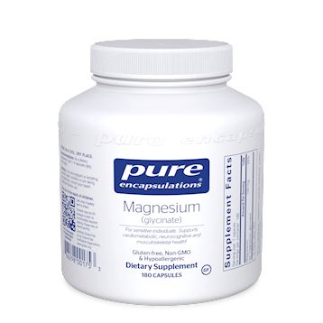 Magnesium Glycinate | 120 mg -180 Capsules Oral Supplements Pure Encapsulations 