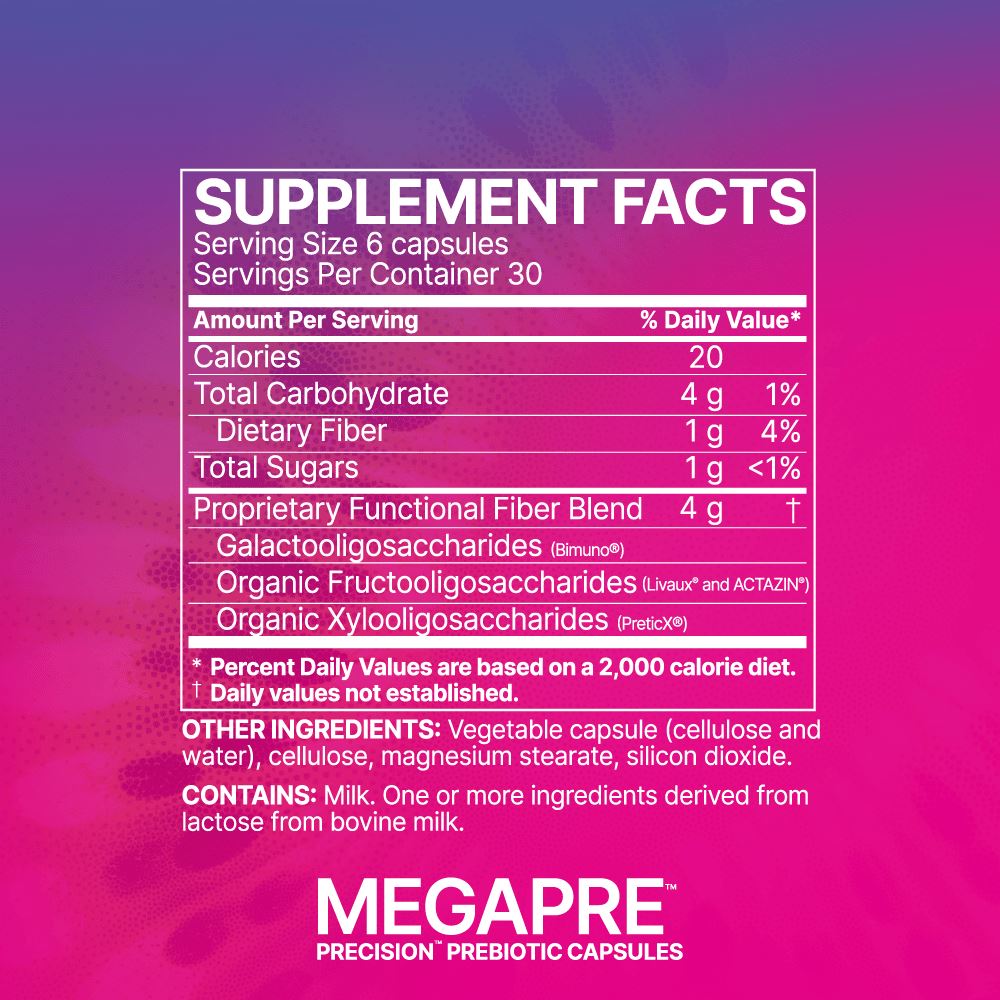 MegaPre | Precision Prebiotic - 180 Capsules Oral Supplements MicroBiome Labs 