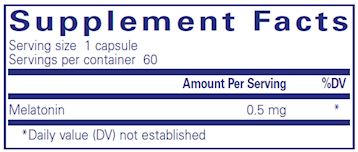 Melatonin | 0.5 mg - 60 Capsules Vitamins & Supplements Pure Encapsulations 
