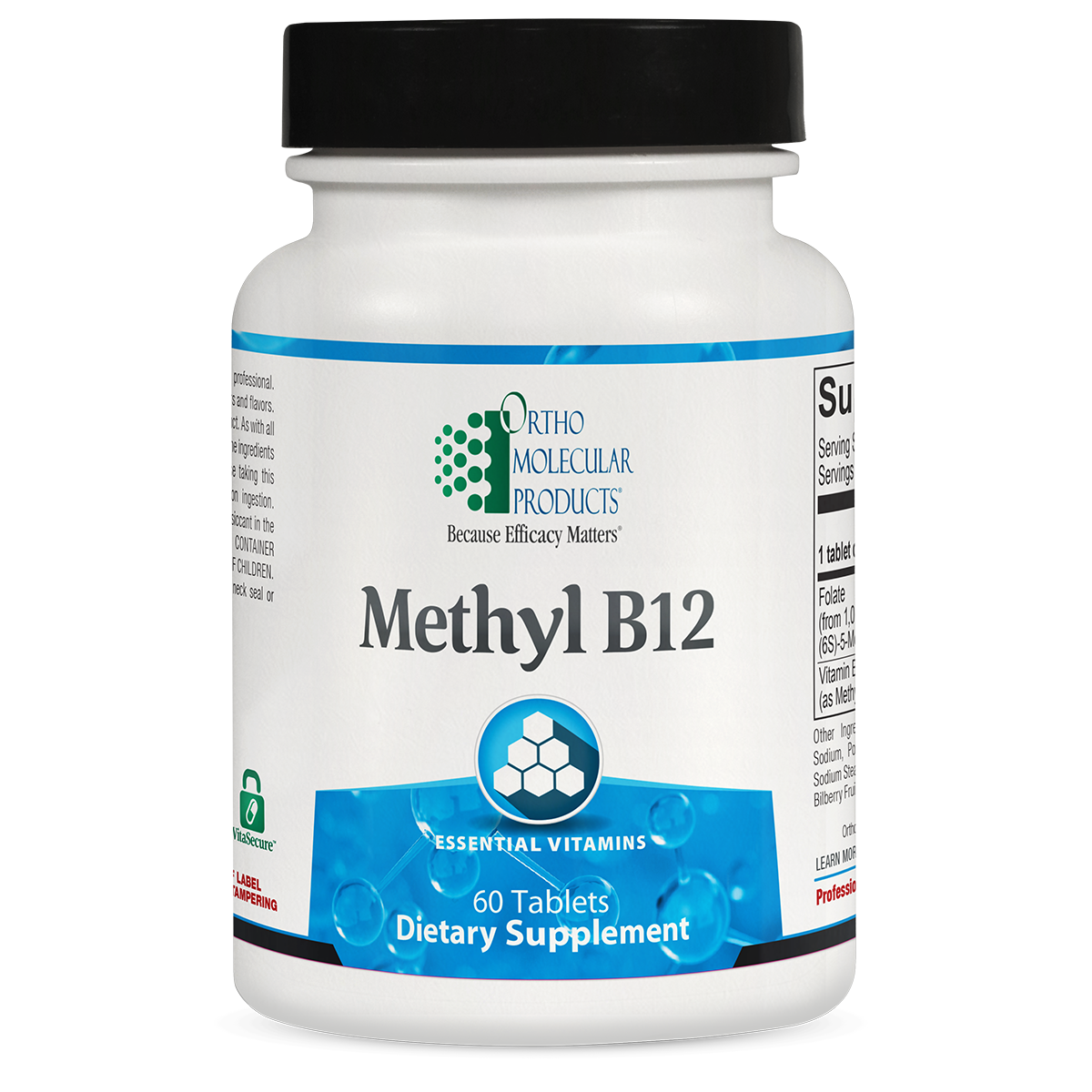 Methyl B12 | Bioavailable - 60 Tablets Oral Supplements Ortho Molecular Products 