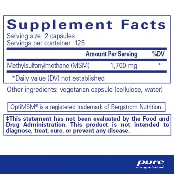 MSM | Connective Tissue Support - 250 Capsules Vitamins & Supplements Pure Encapsulations 