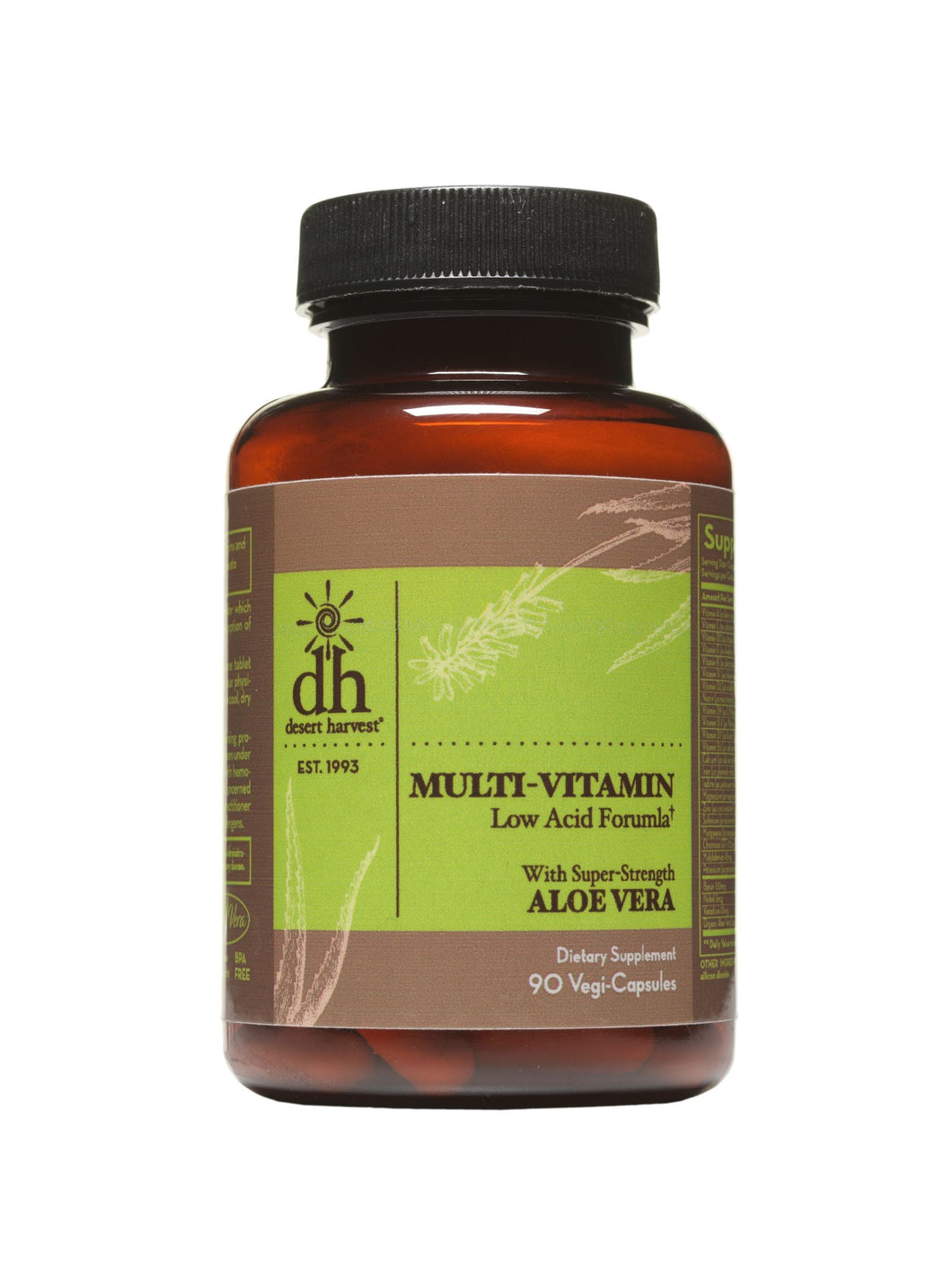Multi-Vitamin | Low Acid Formula - 90 Capsules Oral Supplement Desert Harvest 