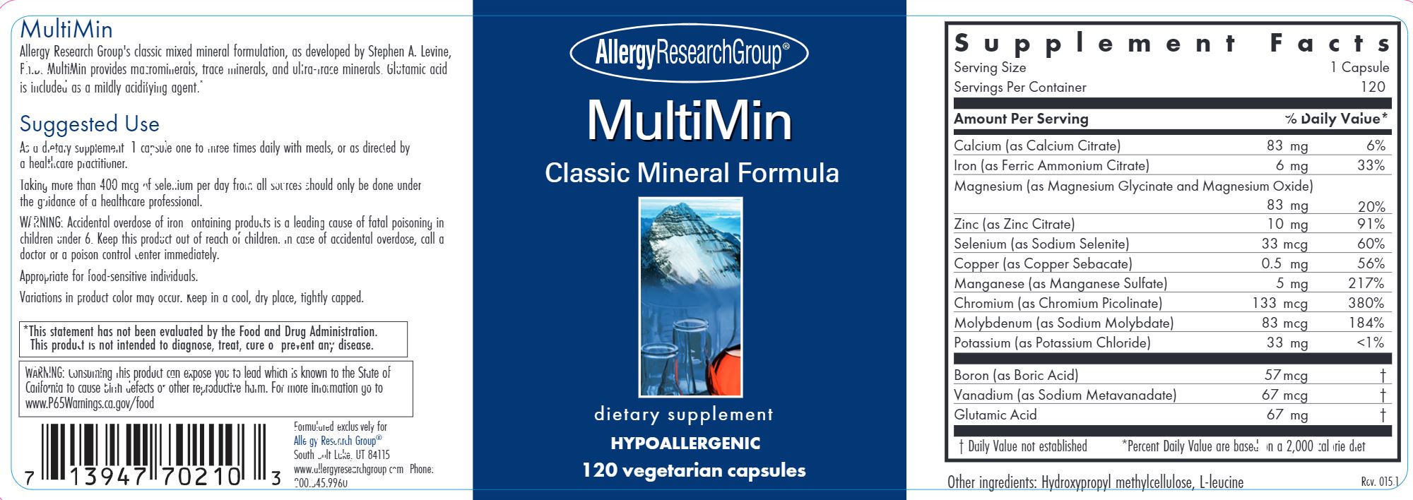 MultiMin | Mixed Minerals - 120 Capsules