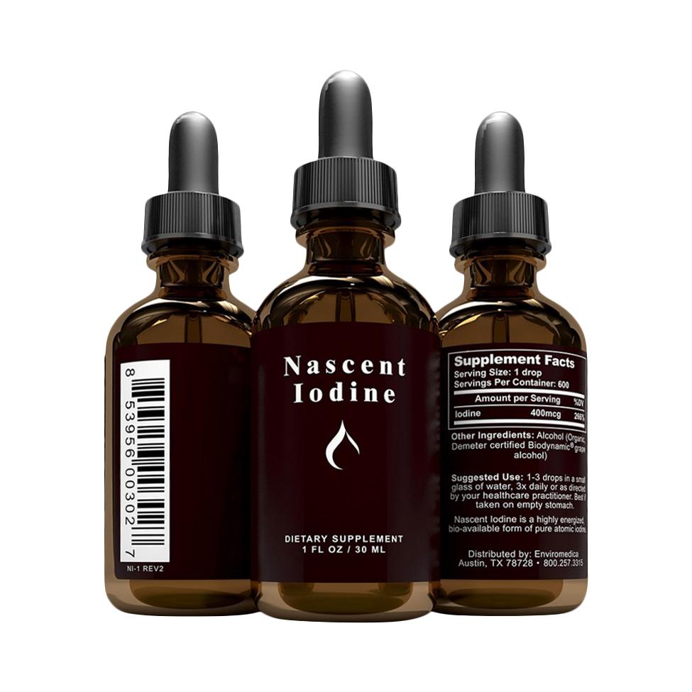 Nascent Iodine | Consumable Liquid Iodine - 1 oz. Oral Supplement Enviromedica 