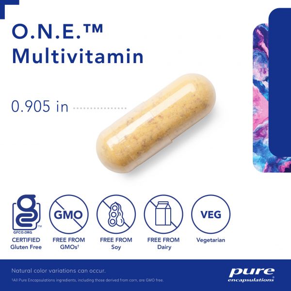 O.N.E. Multivitamin | Once-Daily Nutrient Essentials - 60 Capsules Oral Supplements Pure Encapsulations 
