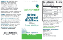 Load image into Gallery viewer, Optimal Liposomal Glutathione | Antioxidant - Mint Flavored - 4 fl oz Oral Supplements Seeking Health 