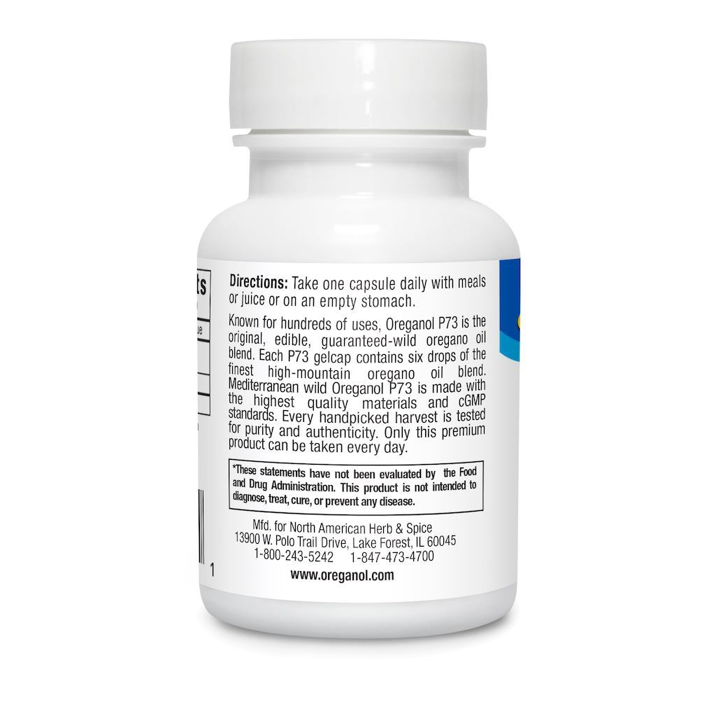 Oreganol P73 | Oregano Softgels - 60 softgels Oral Supplement North American Herb & Spice 