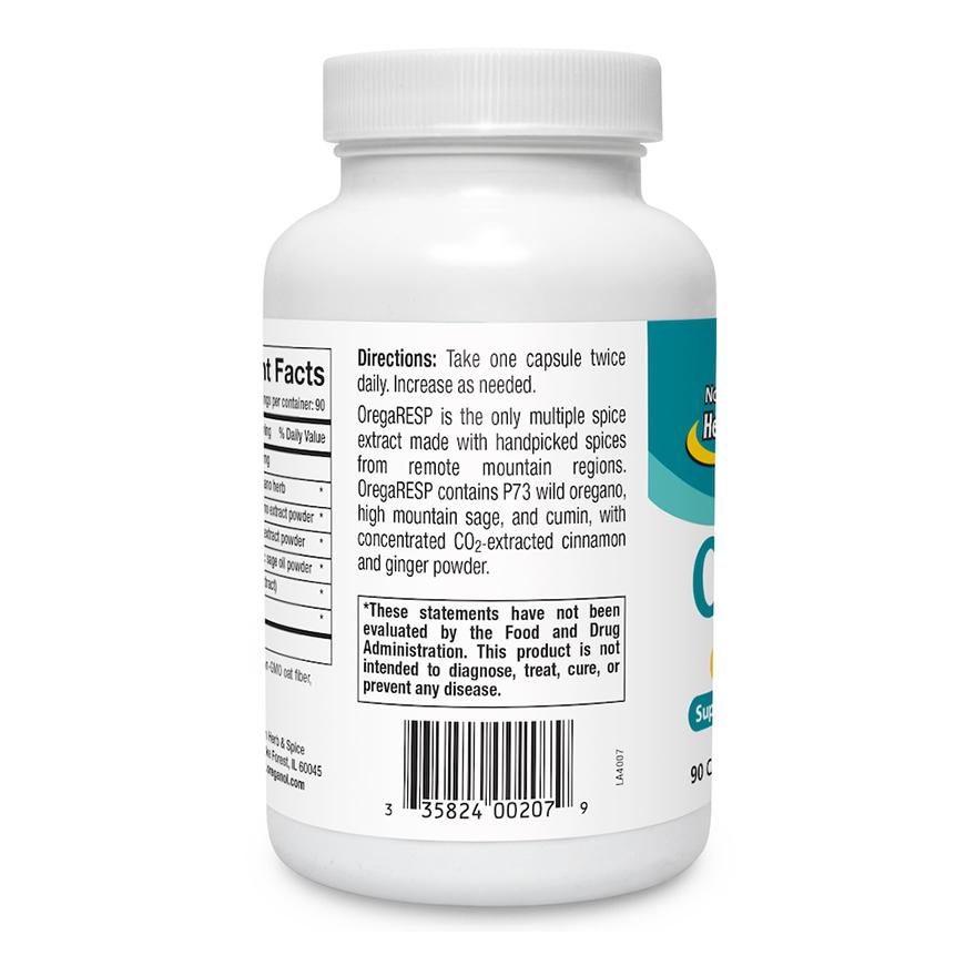 OregaRESP | Respiratory Support - 30 veggie caps Oral Supplement North American Herb & Spice 