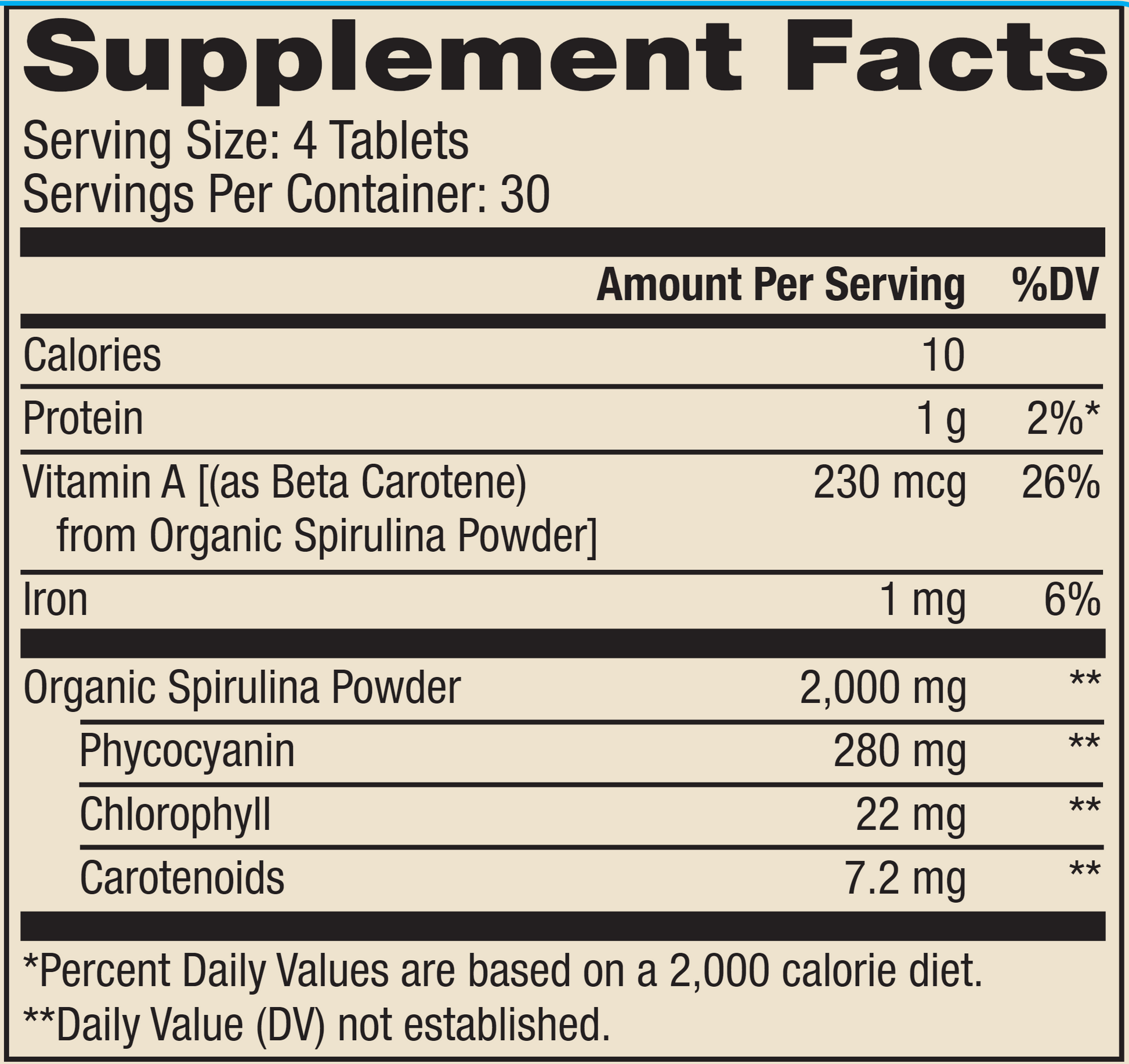 Organic Spirulina - 120 Tablets Oral Supplements Dr. Mercola 