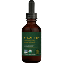 Load image into Gallery viewer, Organic Vitamin B12 Liquid | 5,000 mcg - 1 &amp; 2 fl oz Oral Supplements Global Healing 1 fl oz 