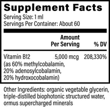 Load image into Gallery viewer, Organic Vitamin B12 Liquid | 5,000 mcg - 1 &amp; 2 fl oz Oral Supplements Global Healing 