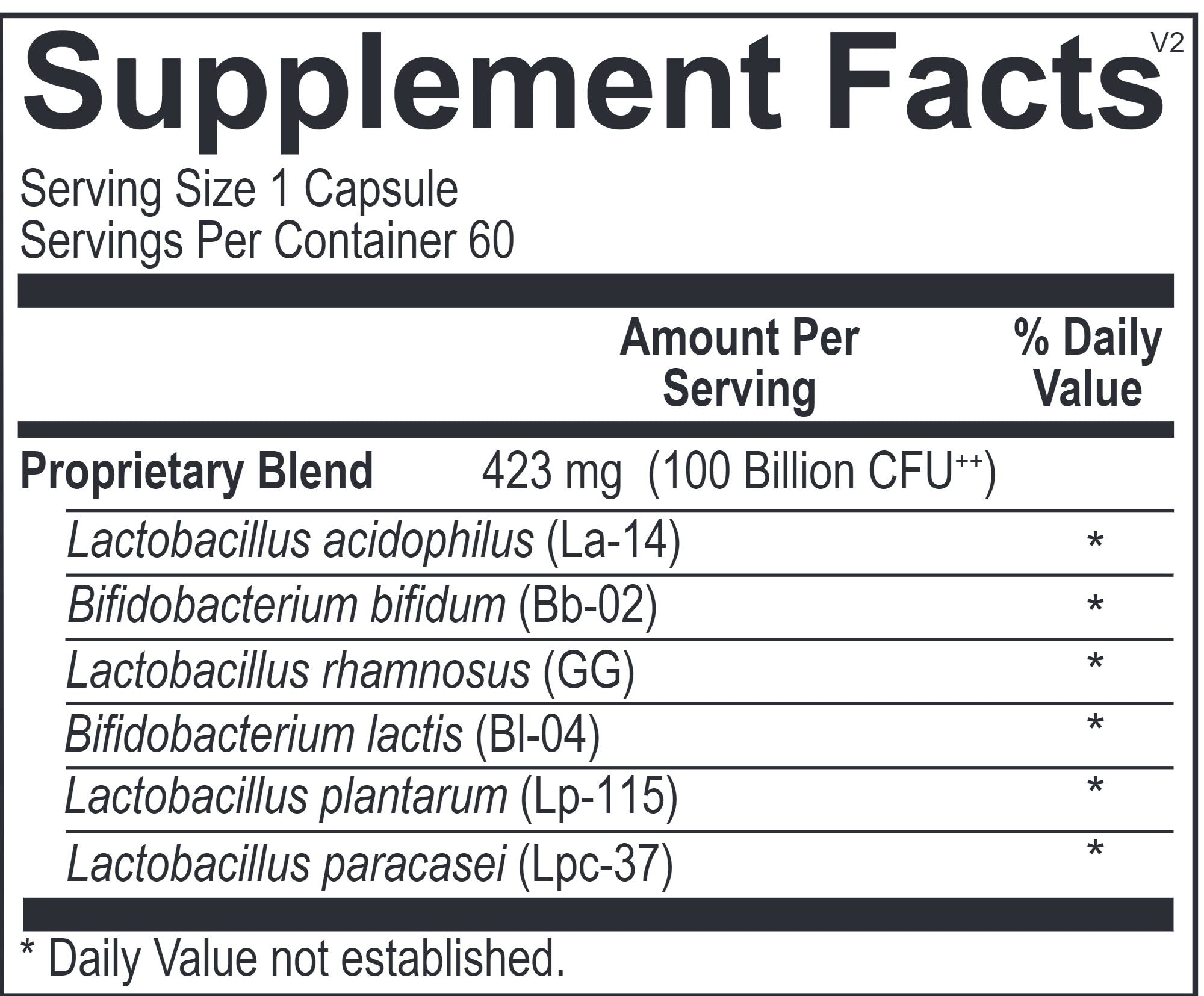 Ortho Biotic 100 B by Ortho Molecular Products - 30 & 60 capsules Oral Supplement Ortho Molecular Products 