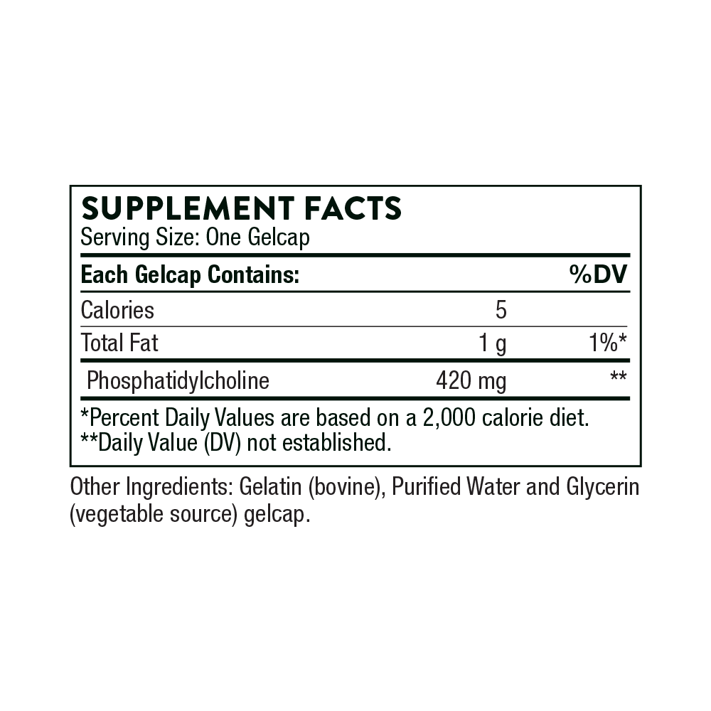Phosphatidylcholine | Choline Liver Support - 60 capsules Oral Supplement Thorne 