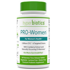 PRO-Women | 6 Strain Probiotics For Women - 30 & 60 Capsules Oral Supplement Hyperbiotics 60 Capsules 