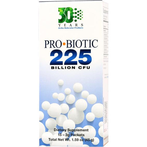 Probiotic 225 B by Ortho Molecular Products - 15 packets (3g ea) Oral Supplement Ortho Molecular Products 