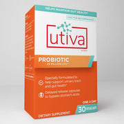 Probiotic | Urinary Tract & Gut Health - 30 Capsules Oral Supplements Utiva 