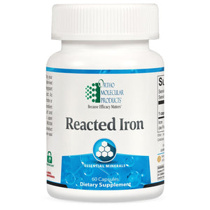 Reacted Iron | High Concentration & Gentle - 60 Capsules Oral Supplements Ortho Molecular Products 